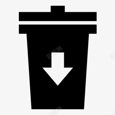 垃圾桶丢弃物垃圾图标图标