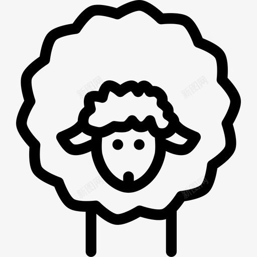 采购产品绵羊动物农场图标svg_新图网 https://ixintu.com 农业 农业和园艺 农场 动物 毛衣 牲畜 羊毛 羔羊 采购产品绵羊