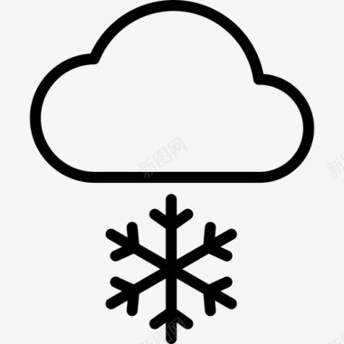 暴风雪冬天天气图标图标