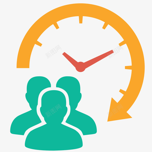 用户时间管理时间表图标svg_新图网 https://ixintu.com 工作努力 平面颜色图标 时间管理 时间表 用户 用户任务