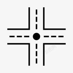 星状线十字路口星状线天灾图标高清图片