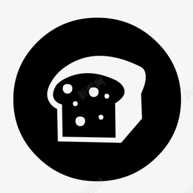 面包黑面包早餐图标图标