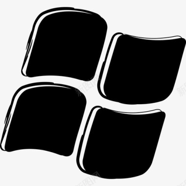 Windows草图徽标变体草图社交图标图标