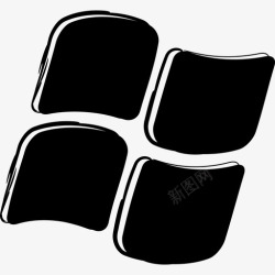 Windows图标Windows草图徽标变体草图社交图标高清图片