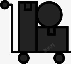 运送行李手推车汽车机器图标高清图片