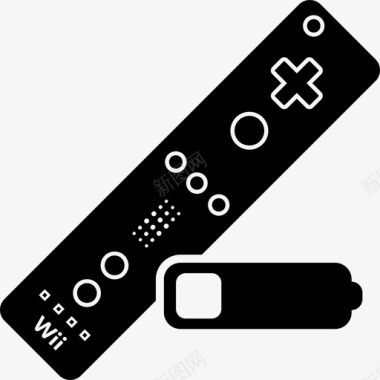 Wii游戏控制与低电池状态控制视频游戏图标图标