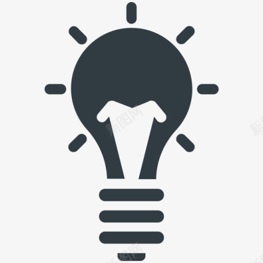 灯泡搜索引擎优化和网络营销酷标图标图标