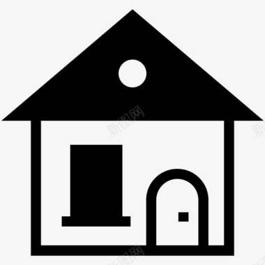 房子庇护所小屋图标图标