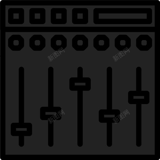 均衡器控制面板电子图标svg_新图网 https://ixintu.com 乐器 均衡器 声音 扬声器 控制面板 收音机 电子 音乐