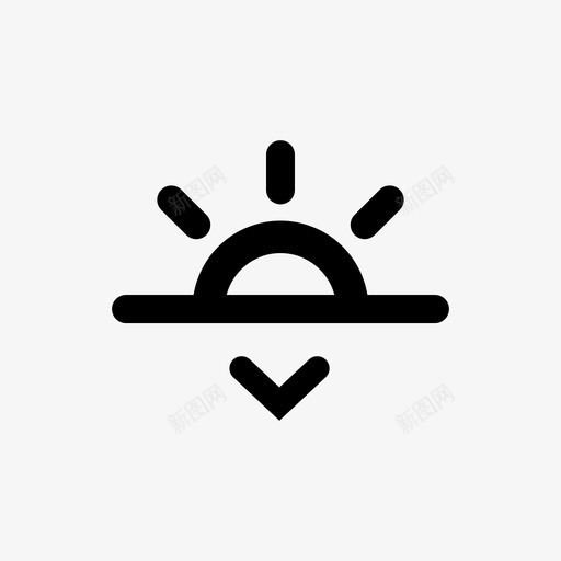 日落时间天空图标svg_新图网 https://ixintu.com 五彩缤纷 傍晚 天气 天空 日落 时间 极简的天气 灿烂 美丽 预报