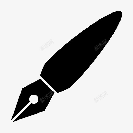 钢笔圆珠笔墨水图标svg_新图网 https://ixintu.com 书写 便条 圆珠笔 墨水 签名 纸 钢笔 铅笔