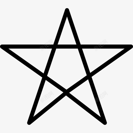 五角星形符号轮廓形状图示图标svg_新图网 https://ixintu.com 五角星形符号轮廓 图示 形状