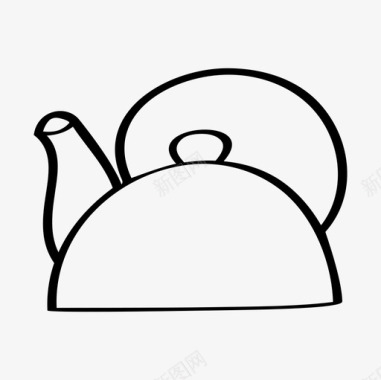 水壶茶壶牛奶图标图标