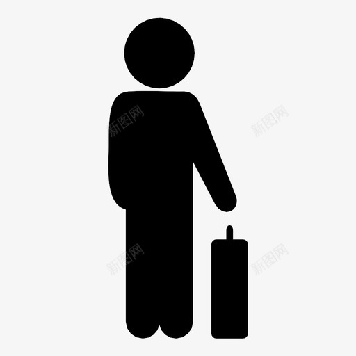 儿童带行李旅行旅游图标svg_新图网 https://ixintu.com 儿童带行李 地毯袋 旅客 旅游 旅行 旅行箱 过夜