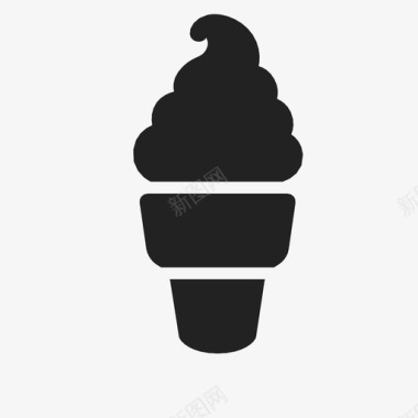 冰淇淋筒水味道图标图标