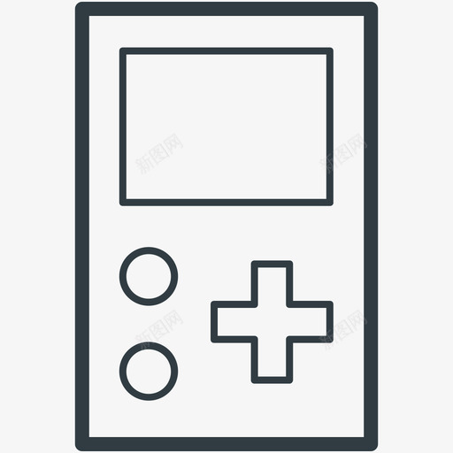 gameboy多媒体线图标svg_新图网 https://ixintu.com gameboy 多媒体矢量线图标