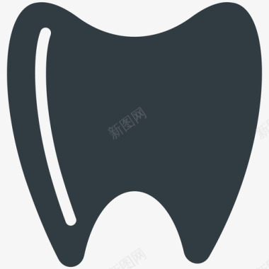 牙齿医学健康冷标图标图标