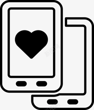 智能手机爱情短信图标图标