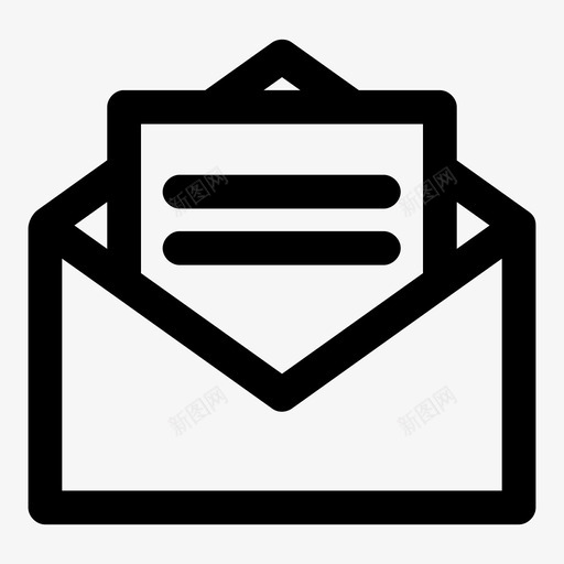 信件邮资通知图标svg_新图网 https://ixintu.com 信件 信封 快递 消息 粗体 递送 通知 邮件 邮资 阅读