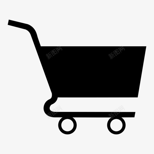 购物车货架推图标svg_新图网 https://ixintu.com 把手 推 收银台 杂货店 篮子 货架 购物车 轮子