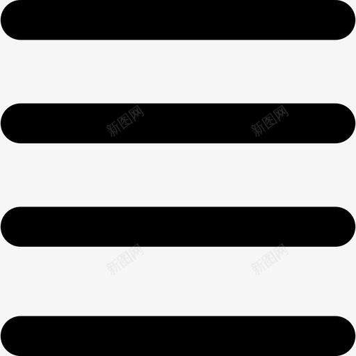 四条水平线界面符号coolicons图标svg_新图网 https://ixintu.com coolicons 四条水平线界面符号