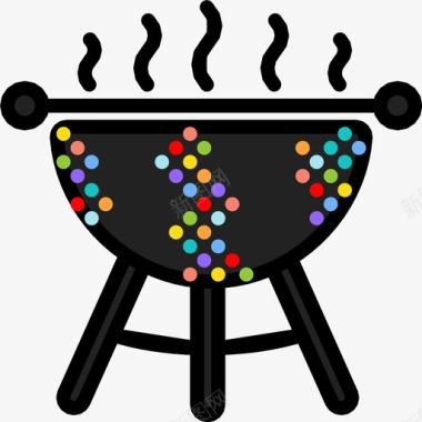 烧烤聚会整体图标图标