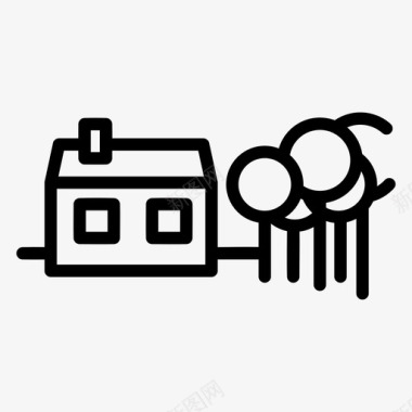 房屋建筑物家庭图标图标