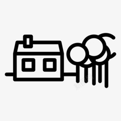 住宅公园房屋建筑物家庭图标高清图片