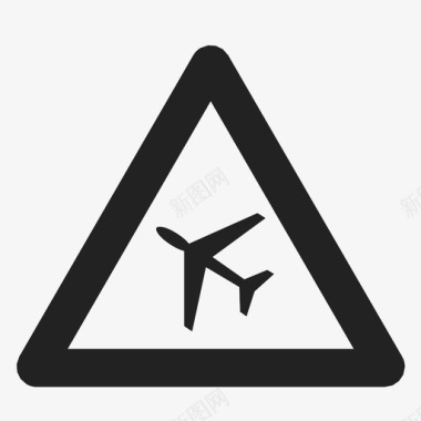 飞机警告交通天空图标图标