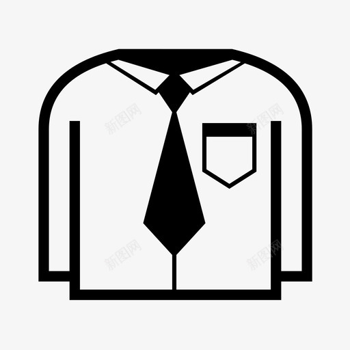 萨克带领带衬衫专业图标svg_新图网 https://ixintu.com 专业 办公室 工作场所 时尚 正式 着装 萨克带领带 衬衫