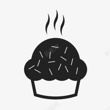 松饼甜味蒸汽图标图标
