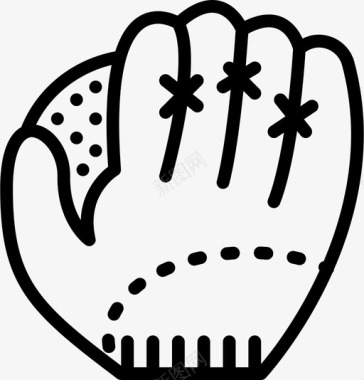 棒球手套运动保护图标图标