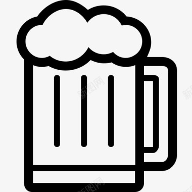 啤酒杯组织者手机图标图标