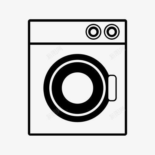 洗衣机洗衣房烘干机图标svg_新图网 https://ixintu.com 机器 洗衣房 洗衣机 烘干机 自行车 衣物
