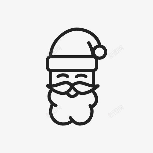 圣诞老人胡子克里斯克林格图标svg_新图网 https://ixintu.com 克里斯克林格 圣尼克 圣诞老人 快乐老人 胡子