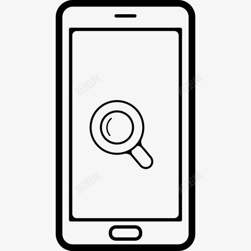 手机屏幕上的放大镜符号工具和用具手机图标svg_新图网 https://ixintu.com 工具和用具 手机 手机屏幕上的放大镜符号