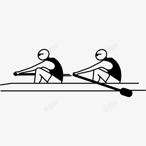 双人团队运动图标svg_新图网 https://ixintu.com 一起 划船 双人 团体 团队 情侣 比赛 船 运动
