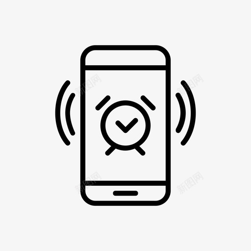 闹钟声音打盹图标svg_新图网 https://ixintu.com 唤醒 声音 应用程序 手机 打盹 按钮 警报 通知 闹钟
