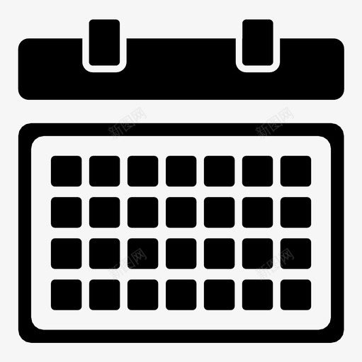 日历时间表日程表图标svg_新图网 https://ixintu.com 日历 日程表 时间表 每周 每日 每月 约会 网格 计划