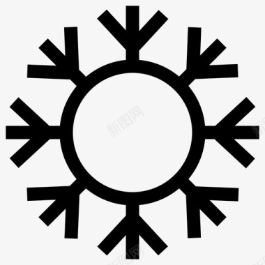 雪花冬季独特图标图标
