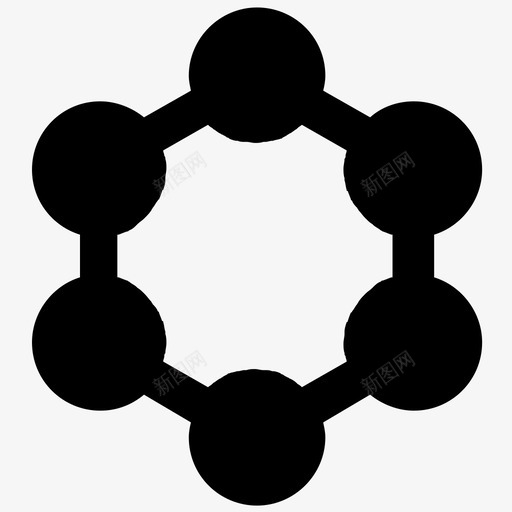 分子科学大胆的固体图标svg_新图网 https://ixintu.com 分子 科学大胆的固体图标