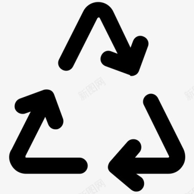 回收符号物流配送加粗实心图标图标