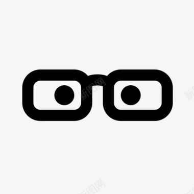 眼镜带眼睛检查看图标图标