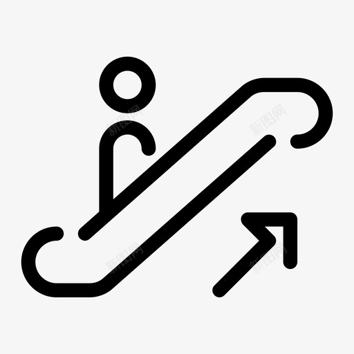 上行扶梯楼梯信息图标svg_新图网 https://ixintu.com 上行扶梯 信息 危险 品牌 增强 寻路 楼上 楼梯 箭头 预测