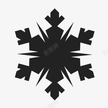 雪花冬天独特图标图标