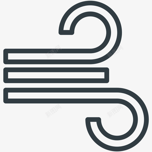 风自然线图标svg_新图网 https://ixintu.com 自然矢量线图标 风