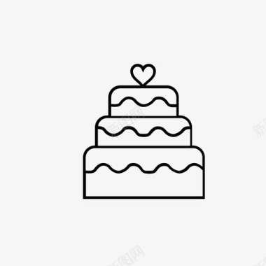 婚礼蛋糕人爱图标图标