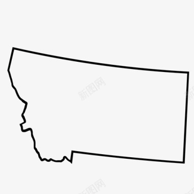 美国蒙大拿地图集图标图标