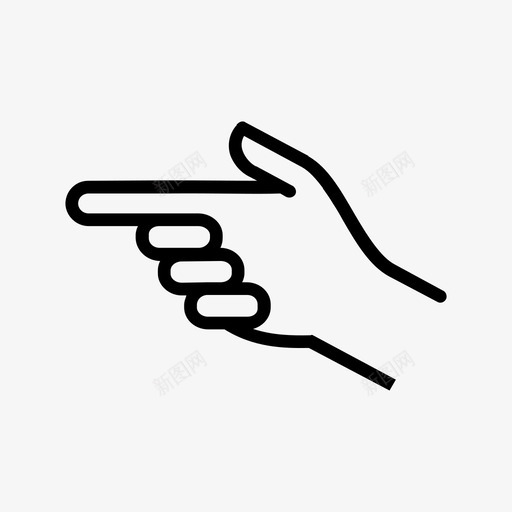 手指指向手部移动实心图标svg_新图网 https://ixintu.com 手指指向 手部移动实心图标