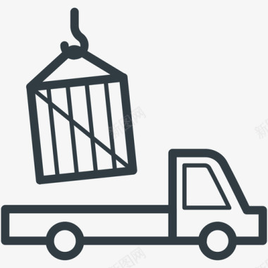 装货集装箱物流配送载体图标图标